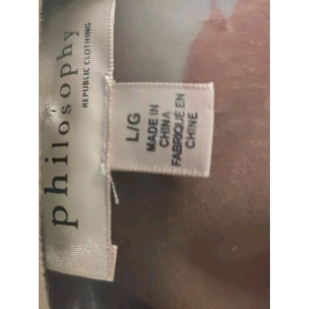 Philosophy Large Double Breasted‎ Mauve Faux Liquid Leather Open Front CL11 - Picture 10 of 10